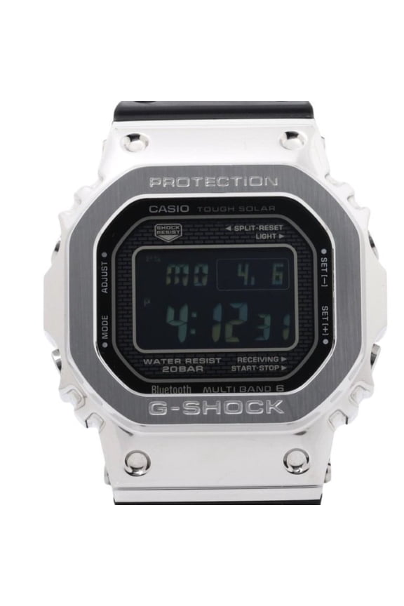 Pre-Owned CASIO G-SHOCK FULL METAL 5000 SERIES GMW-B5000-1JF Black Silver Stainless Steel Men's...