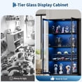 thumbnail image 6 of Glass Display Cabinet with RGB Lights,4 Tier Curio Cabinets with 3 Color Lights,Display Case with Human Body Sensor & USB Ports, Corner Storage Cabinet for Collectibles/Toys/Books, 6 of 7