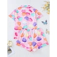 thumbnail image 5 of ATAIKU S-XXL Valentine's Day Womens Pajamas Set Love Heart Short Sleeve Button Down Sleepwear Top and Shorts 2 Piece Pjs, 5 of 10