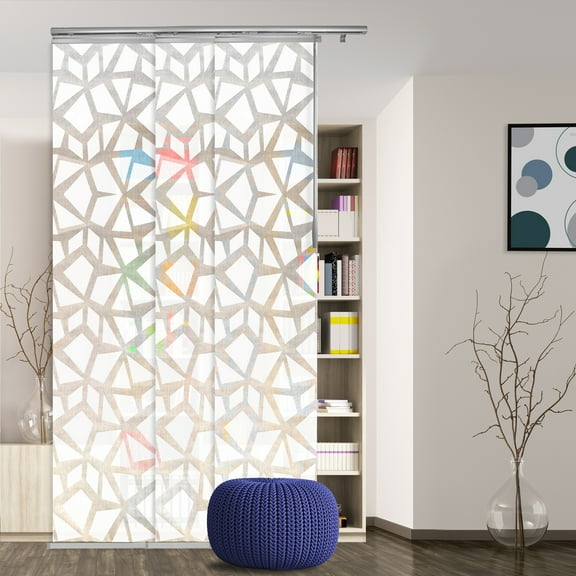 Domovina 3 Panel Track Vertical Blinds, Adjustable 36-66"W x 116"H - Splinter