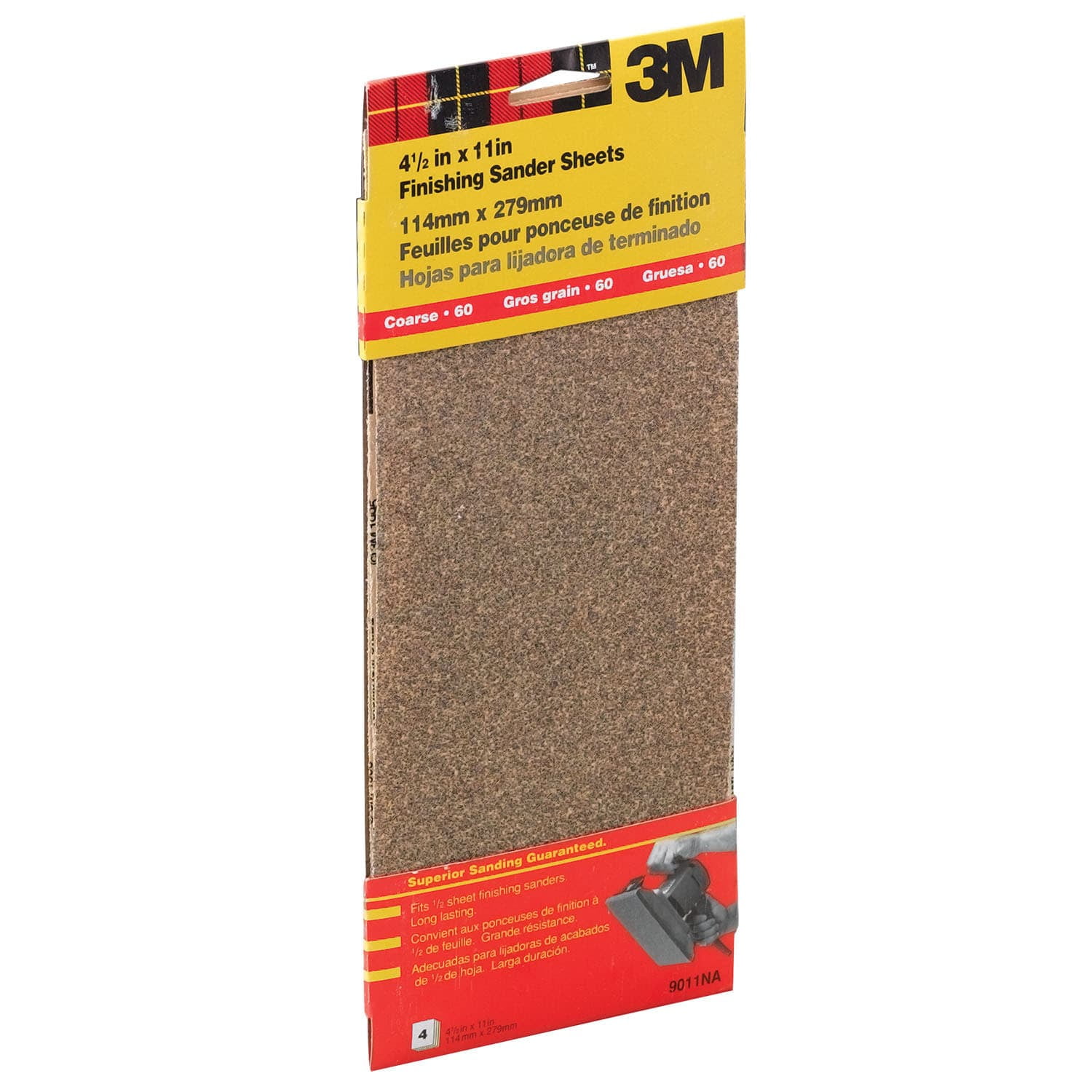 9011NA 41/2" X 11" ClipOn Course Finishing Sander Sheets