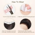 thumbnail image 2 of ViviaBella Frontal Hairpiece for Women Natural Black Hair Extension Hairline Loss Straight Tape in Human Hair Toppers Replacement Toupee, 2 of 9