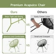 thumbnail image 6 of Dovov Acapulco Chair Set of 2, Outdoor Seating Patio Chairs Modern Wicker Bistro Chairs All-Weather Papasan Chair for Balcony Garden Backyard Porch Deck, Green, 6 of 10