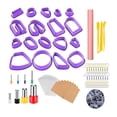 thumbnail image 2 of Juego de Arcilla Polimérica Zulema 130 Cortadores de Pendientes 18 Formas DIY Violeta, 2 of 7