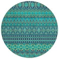 thumbnail image 2 of Addison Rugs Chantille Indoor/Outdoor Transitional Bohemian Teal Washable Round Rug, 8' x 8', 2 of 6