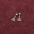 thumbnail image 2 of Women Silver Small Heart Stud Earrings, Hypoallergenic Surgical Steel Ear Stud, Minimalist Earrings, 2 of 5