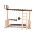 thumbnail image 2 of Centro De Actividades De Ejercicio De Juegos De Pájaros De Madera Para Jaulas Accesorios Para Cotorras, 2 of 9