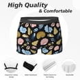 thumbnail image 2 of Men's Boxer Briefs, Pink Gold Blue Shell Conch Soft Comfy Mens Underwear Boxer Briefs Breathable With Widen Waist, 2 of 7