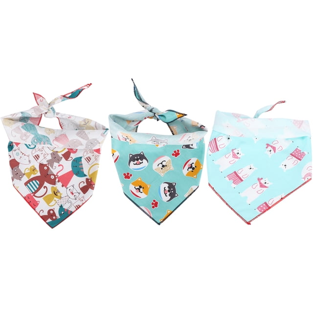 Bandana para perros Bling Bling 3 piezas Bufanda para el cuello para cachorros y gatos Algodón