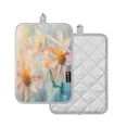 thumbnail image 2 of BZSMCE Pot Holder Oven Mitts Cooking Baking Flowers with Raindrops Creative Pattern Size:7x9.8in, 2 of 7