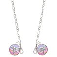 thumbnail image 1 of Silvertone Domed Multi Color BSM Silvertone Face Mask Necklace, 1 of 2