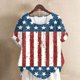 thumbnail image 2 of Vestidos Casuales Para Mujer, Blusas De Mujer De Moda Blusa de lino informal con botones y manga corta estampada para mujer, 2 of 4