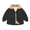 thumbnail image 2 of Esaierr Boys Girls Winter Thicken Jackets Coats for Kids Toddler,Baby Fleece Warm Cotton Outerwear 1-6Y lapel Short Snow Jacket, 2 of 6