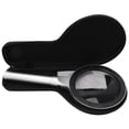 thumbnail image 1 of Illuminated Magnifier, Silver White Ergonomic Handle Large Handheld Magnifying Glass  For Inspection For Seniors For Coins, 1 of 8