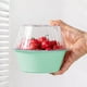 thumbnail image 1 of Colador multifuncional para verduras | Recipiente para lavar frutas sobre el fregadero | Escurridor de plástico para ensaladas, pastas y frijoles | Cesta para enjuagar y secar alimentos | Blanco,, 1 of 6