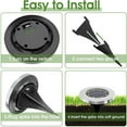 thumbnail image 6 of Bricologht 4pcs Solar Powered Ground Light Waterproof Garden Pathway Deck Lights With 8LED Lamp for Home Yard Driveway Lawn Road, 6 of 7