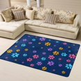 thumbnail image 1 of DouZhe Cute Pet Dog Cartoon Paw Pattern Area Rugs Non-Slip Machine Washable Floor Mat, Style Carpet Doormat, 63x48 inches, 1 of 6