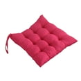 thumbnail image 2 of 2PC 15x15 Inch Chair Cushions for Dining Chairs, Seat Cushions for Kitchen Chairs Soft Comfortable Square Pads with Ties, Thickened Solid Color Office Chair Cushion, 2 of 4