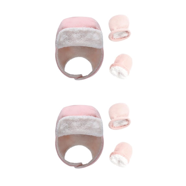 Sonducket Sombrero para niños pequeños No se ensucia fácilmente Mitones de doble capa forrados con forro polar Guantes de invierno a prueba de viento de Type4 NO4 Sonducket CBP231745