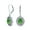 Green-Quartz, variant on Womens 3.2CTW Green Quartz Oval Bezel Set Lever Back Dangle Earrings Sterling Silver
