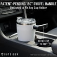 thumbnail image 4 of OUTSIDER Stainless Steel Vacuum Insulated Coffee Mug/Cup with Rotating Handle and Spill Proof Lid – Great Travel Tumbler for Outdoor, Home, Office – 17 ounces, White, 4 of 9