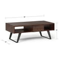 thumbnail image 6 of Simpli Home Lowry 48 inch Wide Solid Acacia Wood Modern Industrial Coffee Table in Distressed Charcoal Brown, 6 of 11