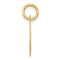 thumbnail image 2 of 14K Yellow Gold Small Size Fancy Script Letter O Initial Pendant, 2 of 2