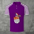 thumbnail image 1 of Adult Polo Tees for Men Short Sleeve Button Tee Shirts Lightweight Purple Mens Clothes, 1 of 3