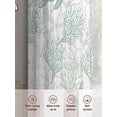 thumbnail image 6 of Green Coastal Sheer Curtains 72 Inch Length 2 Panels Set for Living Room/Bedroom, Sea Turtle Nautical Coral Summer Beach Curtain Sheers Drapes Rod Pocket Curtains Window Treatment Set 52''x72''x2, 6 of 7