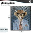thumbnail image 4 of Stupell Industries Eclectic Cool Highlander Portrait Black Framed Giclee Art, 11 x 14, by Svetlana Aleynikova, 4 of 8