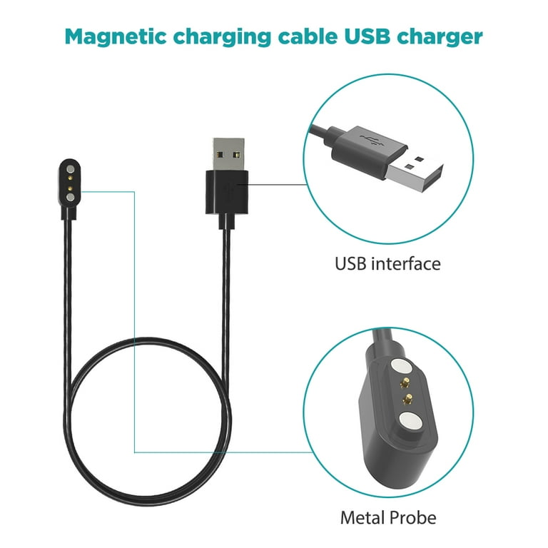 Hypervolt Charging Corduniversal 2 Pin Smart Watch Charge Cable - 5v/1a  Magnetic Charging Cord