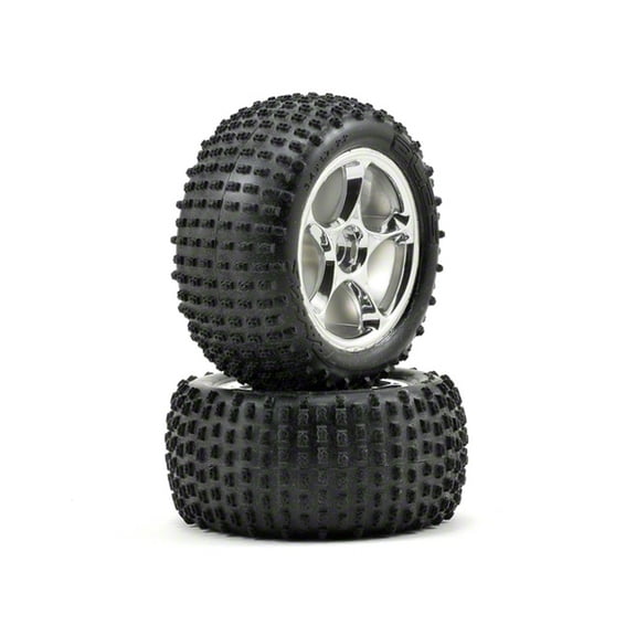 Traxxas 2470R Rear Chrome Tracer Wheels Bandit TRA2470R