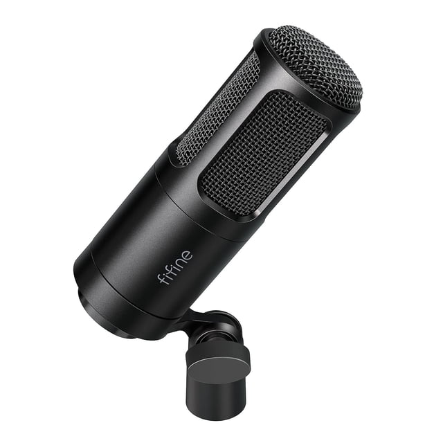 Micrófono FIFINE XLR Dynamic K669D Vocal Podcast negro