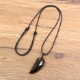 thumbnail image 4 of COAI Nylon Cord Wolf Tooth Amulet Faceted Golden Obsidian Stone Pendant Necklace, 4 of 5