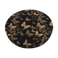 thumbnail image 2 of Lsque Modern Golden Butterfly Round Bar chair cushion covers Velvet Fabric Premium Comfort Protects from Scratches and Stains for 14-17 Inch Chair- 14 inch, 2 of 7
