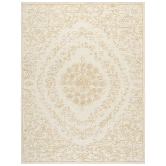 SAFAVIEH Ebony Colleen Medallion Area Rug, Ivory/Light Green, 8' x 10'