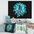 thumbnail image 2 of Designart ' Close Up Of Flower With White and Blue Petals ' Traditional Canvas Wall Art Print, 2 of 4