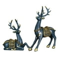 thumbnail image 1 of 2 figuras de ciervos en pareja, escultura de reno de resina, estatua decorativa de animal. azul, 1 of 9