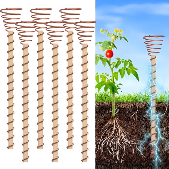 ZULAR 6-Pack Electroculture Copper Garden Stakes,Gardening Antenna for Vegetables,Boosts Plant Growth,Eco-Friendly Garden Tools,Professional Tools | Metal,Multicolor