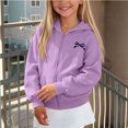 thumbnail image 6 of NAISIBABY Girls Hooded Sweatshirt – Fleece-Lined Long Sleeve Casual Zip-Up Jacket Purple Size 9, 6 of 8