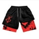 thumbnail image 5 of Pantalones cortos de gimnasio para hombre y mujer, Shorts deportivos de secado rápido con estampado 3D de Manga, 2 en 1, para verano, 5 of 5