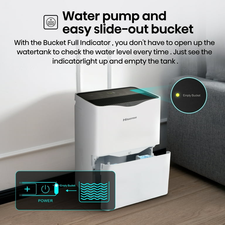Hisense Dehumidifier 35 Pint for Up to 3000 Sq Ft Energy