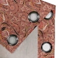 thumbnail image 4 of Ambesonne Peach Grommet Curtain, Floral Vibrant Drawing, 50" x 96", Peach Orange Black, 4 of 6