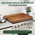 thumbnail image 5 of Extra Large Acacia Wood Cutting Board 20"x15" – Reversible Wooden Butcher Block for Kitchen with Deep Juice Groove, Side Handles – Chopping Board & Serving Tray for Meat, Vegetables, Cheese, 5 of 8