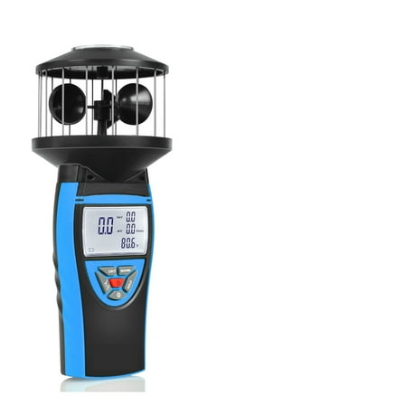 Handheld Wind Gauge,Digital Anemometer Shows Wind Temperature,Direction with LCD Backlight Compass ,Comprehensive Data Display