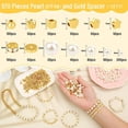 thumbnail image 3 of 24 cuadrículas 970 piezas 24 cuadrículas ABS juego de perlas estrella de cinco puntas corona amor cuadrado redondo cuentas espaciadoras pulsera de cuentas, 3 of 5