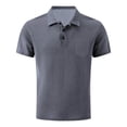 thumbnail image 3 of Vetsdori Mens Short Sleeve Tops Ice-Silk and Polo Pocket Pullover Summer Business Plain Shirts Stylish Shirts for Men Casual, 3 of 6