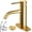 Gold, variant on Bathroom Faucet, Silver Bathroom Faucet Single Handle Bathroom Faucet Modern Single Hole Faucet Bathroom with Pop-up Sink Drain Stopper & Deck Plate 1 or 3 Hole Bathroom Faucet(Brushed Silver)