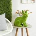 thumbnail image 2 of DecMode 15"W, 16"H MGO Country Cottage Garden Rabbit Sculpture, Green, 1-Piece, 2 of 7