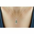 thumbnail image 6 of 1 3/4 Carat T.G.W. Emerald And White Diamond Accent Sterling Silver 3-Piece Jewelry set, 6 of 7